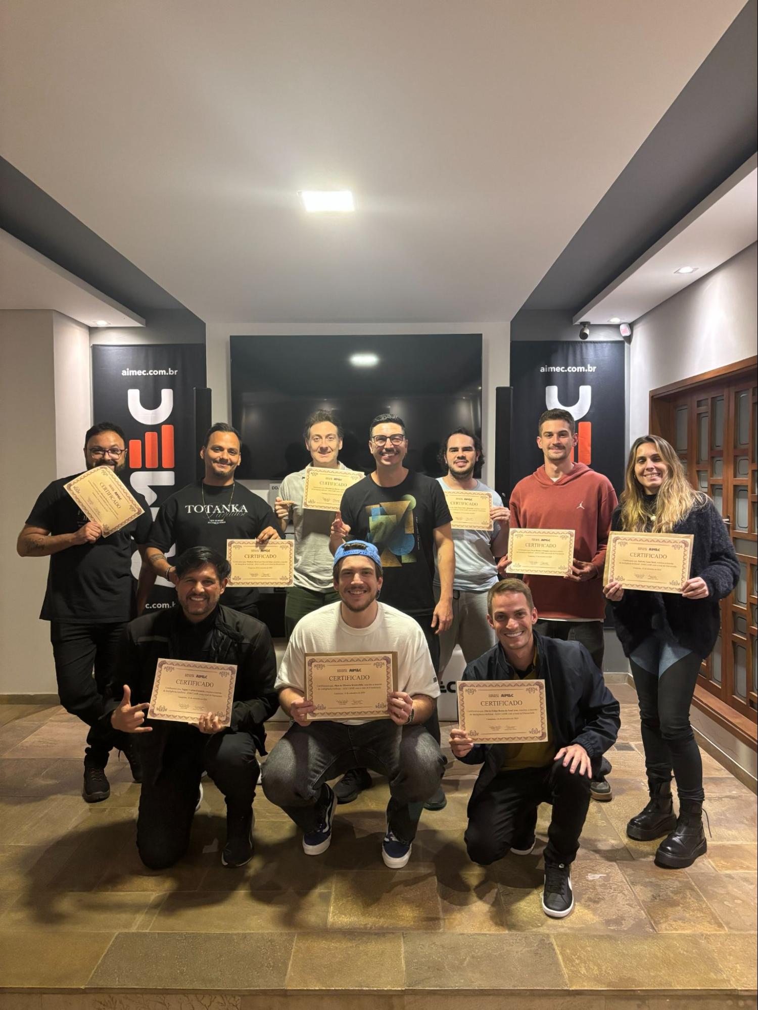 Alunos com certificados